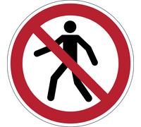 Durable Pictogramme de signalisation au sol permanent - Interdit aux piétons - Diamètre 43 cm