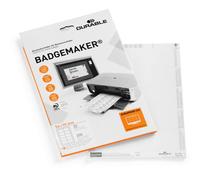 DURABLE Planches d‘insertions BADGEMAKER® 54x90 mm, 200 pc, Blanc, 145502