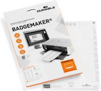 DURABLE Planches d‘insertions BADGEMAKER® 60x90 mm, 160 pc, Blanc, 145602