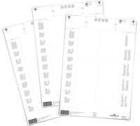 DURABLE Planches d'insertions 140/90x65 mm, 80 pc, Blanc, 101002