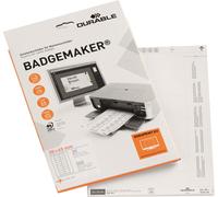 DURABLE Planches d'insertions BADGEMAKER® 30x65 mm, 360 pc, Blanc, 142302