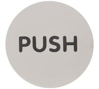 Durable Plaque de Porte 490065 Picto Rond (Push, 65 mm) Argent Métallique