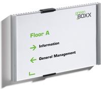 DURABLE Plaque de porte INFO SIGN 210x148,5 paysage, Argent, 480523