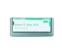 DURABLE - Plaque de porte - Plaque de porte CLICK SIGN - Format 149 x 52.5 mm - Kit de montage inclus - À visser ou coller - Graphite - 1 pièce - 486037