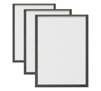 DURABLE - Pochette d'affichage magnétique A4 - Repositionnable - Facile à fixer - Sachet de 5 pièces - Gris anthracite - 400757 (Lot de 3)