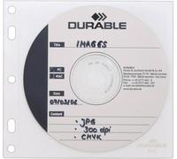 Durable Pochette de classeur CD/DVD 523919 2 CDs/DVDs/Blu-rays transparent, blanc polypropylène 10 pc(s)