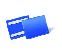 DURABLE Porte-étiquette adhésif A6 paysage 148x105 mm Bleu foncé Boîte 50
