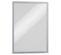 DURABLE Pochette murale DURAFRAME® Cadre d'affichage magnétique A3 - Fixation sur surfaces métalliques - Cadre argent - Sachet de 5