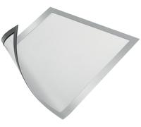 DURABLE Pochette murale DURAFRAME® Cadre d'affichage magnétique A4 - Fixation sur surfaces métalliques - Cadre argent - Sachet de 5