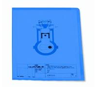 DURABLE Pochettes coin 233706 A4 PP 0,12 mm Boîte de 100 Bleu