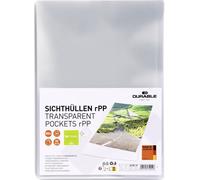 DURABLE Pochettes coins STANDARD A4 rPP 0,10 mm transparentes Plastique recyclé 100 pièces