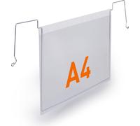 DURABLE Pochettes avec fil de suspension A4 paysage PP, 50 pc, Transparent, 118519