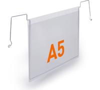 DURABLE Pochettes avec fil de suspension A5 paysage PP, 50 pc, Transparent, 118419