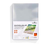 DURABLE Pochettes coins STANDARD A4 rPP 0,10 mm transparentes Plastique recyclé 100 pièces
