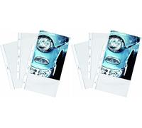 DURABLE - Pochettes perforées - Pochettes transparentes A5 - Pochettes plastique A5 - Ouverture par le haut - 60 Microns - Transparent - Sachet de 25 pièces - 265119 (Lot de 2)