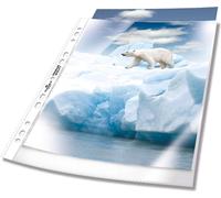 DURABLE Pochettes perforées PREMIUM A4 PP sachet de 100, 100 pc, Transparent, 268319