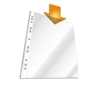 DURABLE Pochettes perforées transparentes BUSINESS A4 PP sachet de 40, 40 pc, Transparent, 267319