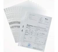 DURABLE Pochettes perforées transparentes PREMIUM A4 en PP sachet de 100, 100 pc, Transparent, 267619