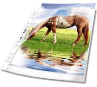 DURABLE Pochettes perforées transparentes PREMIUM A4 en PP sachet de 50, 50 pc, Transparent, 267719