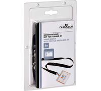 DURABLE Porte-badge 60x90 mm avec lacet textile 20, 5 pc, Noir, 860001