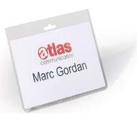 DURABLE Porte-badge 60x90 mm avec perforation Euro petit conditionnement, 5 pc, Transparent, 820919