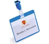 DURABLE Porte-badge 60x90 mm couverture partielle, 25 pc, Bleu, 810606