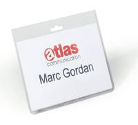 DURABLE Porte-badge 60x90 mm pochette fermée, 20 pc, Transparent, 813519