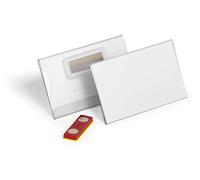Durable - Porte-Badge à Aimant Fixplus - pour Un Badge - 54 x 90 mm - 25 Unités - 824419 Transparent