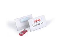 DURABLE Porte-badge avec aimant 40 x 75 mm transparent - boîte de 25