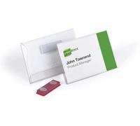 Durable Porte-badge 811719 avec aimant 54 x 90 mm transparent – Boîte de 25