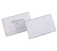 Durable - Porte-badge avec épingle torsadée - Format 40 x 75 mm - Transparent - Boîte de 100 - 800819
