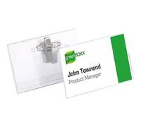 Durable - Porte-badge avec pince combi - Format 54 x 90 mm - Transparent - Boîte de 50-810119