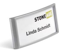 DURABLE Porte-badge CLASSIC 34x74 mm avec aimant, 10 pc, Argent, 854223