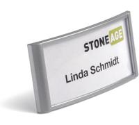 Durable - Porte-badge CLASSIC avec aimant - Format 30 x 65 mm - Argent - Boite de 10 - 854023