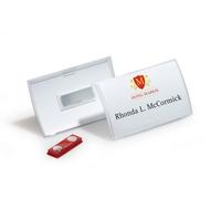 DURABLE Porte-badge CLICK FOLD 821519 – Polypropylène transparent 54 x 90 mm, aimant – Boîte 10