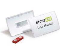 DURABLE Porte-badge CLICK FOLD rPP 54x90 mm avec aimant, 10 pc, Transparent, 821519
