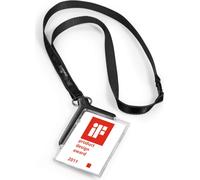 DURABLE Porte-badge de sécurité DE LUXE pour 1 carte avec lacet textile, 10 pc, Gris, 820758