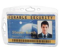 Durable Porte-carte d'identité 890519 – combinable clip, bande textile, chaîne – 10 pièces