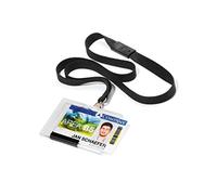 DURABLE Porte-carte Pushbox Mono – Sécurité 54 x 87 mm avec lacet textile – Lot de 10