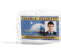 DURABLE Porte-badge fermé pour 1 carte de sécurité, 10 pc, Transparent, 890519