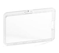Durable Porte-badge Permanent, format paysage ou portrait, transparent | Lot de 10 porte-cartes en polycarbonate incassable, 54 x 87 mm, pour zones de haute sécurité