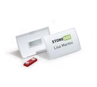 DURABLE Porte-Badge pliable ClICK FOLD pour 1 carte 45 x 75 mm - Système de fixation aimantée protège textile - Boîte de 10