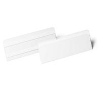 Durable Porte Étiquette Adhésif Hard Cover, 1/2 A5, 10 pièces, transparent | Pochettes en PET pour documents logistiques, 210 x 74 mm, ouverture 3 côtés, compatible avec scanner, Made in Poland
