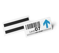 DURABLE - Porte étiquette - Pochette magnétique HARD COVER - Pour surfaces métalliques - 150 x 67 mm - Pour l'identification des documents - Boîte de 10 pièces - Transparent - 119619