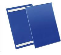 DURABLE - Porte étiquette - Porte étiquette adhésif - Pochette logistique - Pochette porte-étiquette adhésive - A4 portrait - 210 x 297 mm - Bleu foncé - Boîte de 50 pièces - 179707