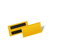 DURABLE Pochette magnétique pour étiquettes 174104 110 x 38 mm Jaune boîte de 50