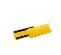 DURABLE Porte-étiquette magnétique 175704 - Pochette 1/2 A5 paysage 210 x 74 mm, jaune, boîte 50