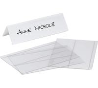 DURABLE Porte-noms de table 61/122x210 mm PET, 10 pc, Transparent, 804819