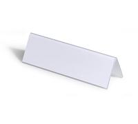 DURABLE - Porte-noms de table 61 x 210 mm - Pour une identification des participants - Lisbilité des 2 côtés - Transparent - Boîte de 25 pièces