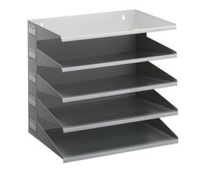 Durable Poste de tri 5 comp. H330xl360xP250mm tôle en acier gris clair, RAL 7035 DURABLE Quantité:1